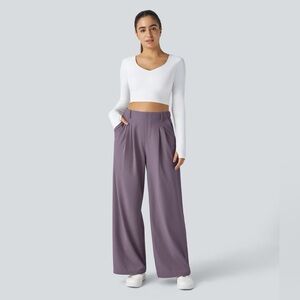 Halara Flex™ High Waisted Pocket Wide Leg Waffle Work Pants size M